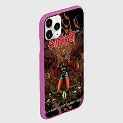 Чехол iPhone 11 Pro матовый Slipknot satan girl, цвет: 3D-фиолетовый — фото 2