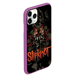 Чехол iPhone 11 Pro матовый Slipknot dark satan, цвет: 3D-фиолетовый — фото 2