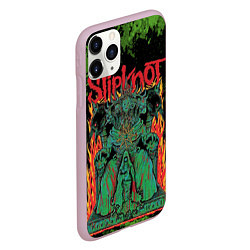 Чехол iPhone 11 Pro матовый Slipknot green satan, цвет: 3D-розовый — фото 2