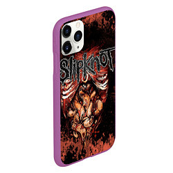 Чехол iPhone 11 Pro матовый Slipknot horror, цвет: 3D-фиолетовый — фото 2