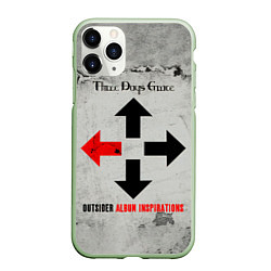 Чехол iPhone 11 Pro матовый Outsider Album Inspirations - Three Days Grace, цвет: 3D-салатовый