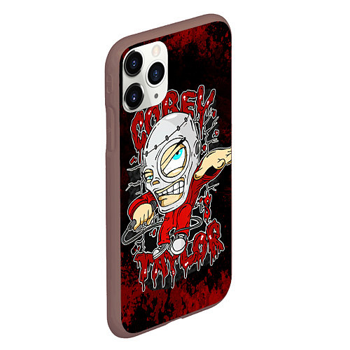 Чехол iPhone 11 Pro матовый Slipknot skull / 3D-Коричневый – фото 2