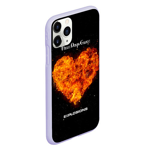 Чехол iPhone 11 Pro матовый Explosions - Three Days Grace / 3D-Светло-сиреневый – фото 2