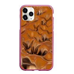 Чехол iPhone 11 Pro матовый Шоколадная лава, цвет: 3D-малиновый