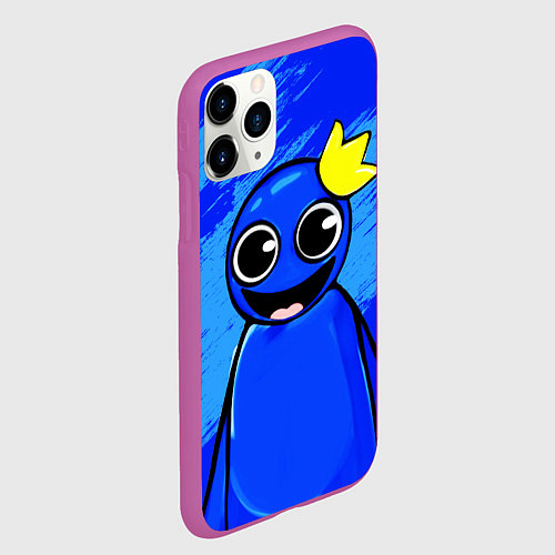 Чехол iPhone 11 Pro матовый Радужные друзья: веселый Синий / 3D-Фиолетовый – фото 2