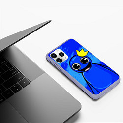 Чехол iPhone 11 Pro матовый Радужные друзья: веселый Синий, цвет: 3D-светло-сиреневый — фото 2