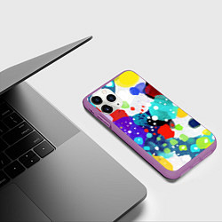 Чехол iPhone 11 Pro матовый Яркая зима, цвет: 3D-фиолетовый — фото 2