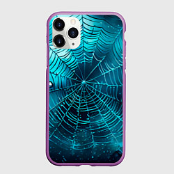 Чехол iPhone 11 Pro матовый Halloween паутина, цвет: 3D-фиолетовый