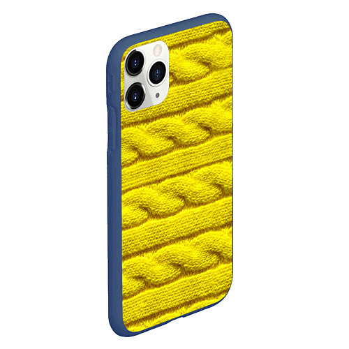 Чехол iPhone 11 Pro матовый Жёлтый свитер - Осень-Зима 2028 / 3D-Тёмно-синий – фото 2