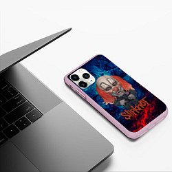 Чехол iPhone 11 Pro матовый Clown Slipknot, цвет: 3D-розовый — фото 2