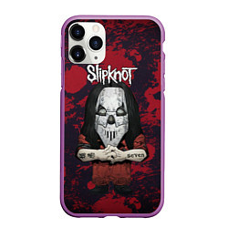 Чехол iPhone 11 Pro матовый Slipknot dark red