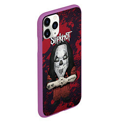 Чехол iPhone 11 Pro матовый Slipknot dark red, цвет: 3D-фиолетовый — фото 2