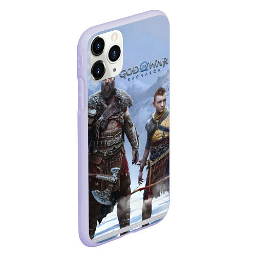 Чехол iPhone 11 Pro матовый God of war ragnarok-God of War: Рагнарёк / 3D-Светло-сиреневый – фото 2