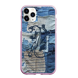 Чехол iPhone 11 Pro матовый Cotton Rag - Patchwork -Tiger, цвет: 3D-розовый