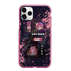 Чехол iPhone 11 Pro матовый Genshin Impact Yae Miko