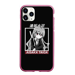 Чехол iPhone 11 Pro матовый ToraDora Aisaka Taiga, цвет: 3D-малиновый