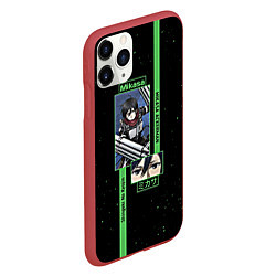 Чехол iPhone 11 Pro матовый Attack on Titan - Mikasa Ackerman, цвет: 3D-красный — фото 2