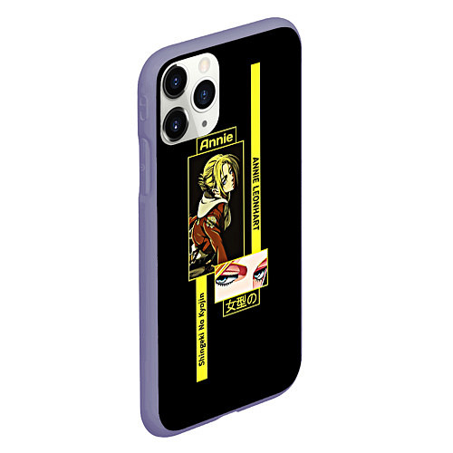 Чехол iPhone 11 Pro матовый Attack on Titan Annie Leonhart / 3D-Серый – фото 2