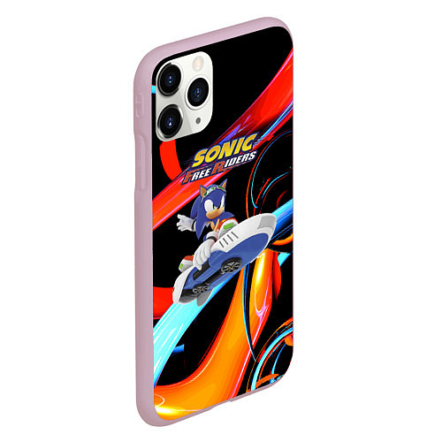 Чехол iPhone 11 Pro матовый Sonic Free Riders - Hedgehog / 3D-Розовый – фото 2