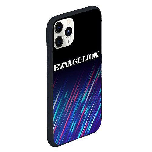 Чехол iPhone 11 Pro матовый Evangelion stream / 3D-Черный – фото 2