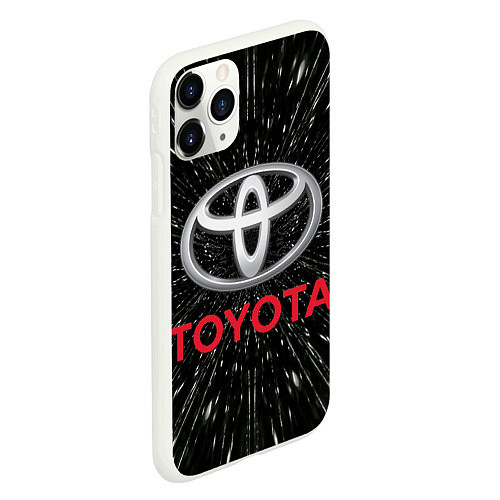 Чехол iPhone 11 Pro матовый Тойота, эмблема, автомобильная тема / 3D-Белый – фото 2