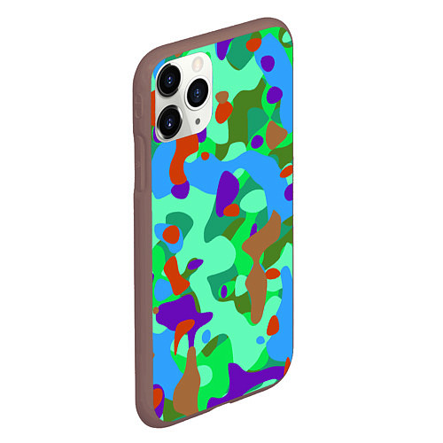 Чехол iPhone 11 Pro матовый Абстракция цвета / 3D-Коричневый – фото 2
