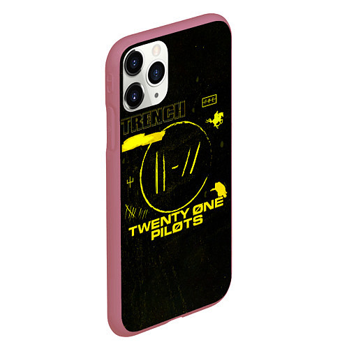 Чехол iPhone 11 Pro матовый Twenty One Pilots Trench / 3D-Малиновый – фото 2