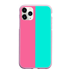 Чехол iPhone 11 Pro матовый Розово бирюзовый, цвет: 3D-розовый