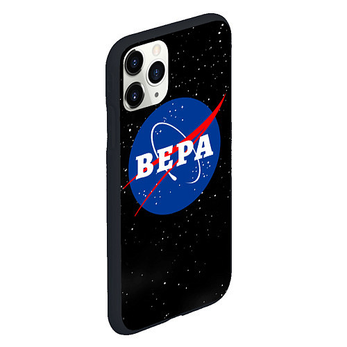 Чехол iPhone 11 Pro матовый Вера Наса космос / 3D-Черный – фото 2
