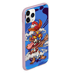 Чехол iPhone 11 Pro матовый Индеец с гитарой, цвет: 3D-розовый — фото 2
