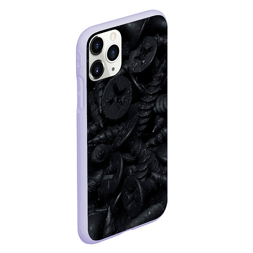 Чехол iPhone 11 Pro матовый Саморезы / 3D-Светло-сиреневый – фото 2