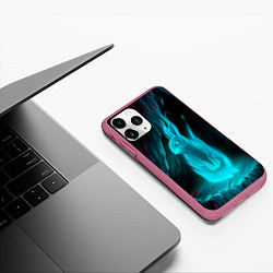 Чехол iPhone 11 Pro матовый Дух кролика, цвет: 3D-малиновый — фото 2