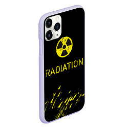 Чехол iPhone 11 Pro матовый Radiation - радиационная опасность, цвет: 3D-светло-сиреневый — фото 2