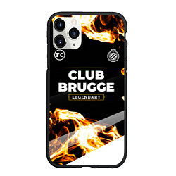 Чехол iPhone 11 Pro матовый Club Brugge legendary sport fire, цвет: 3D-черный