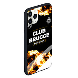 Чехол iPhone 11 Pro матовый Club Brugge legendary sport fire, цвет: 3D-черный — фото 2