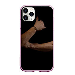 Чехол iPhone 11 Pro матовый Руки в темноте, цвет: 3D-розовый