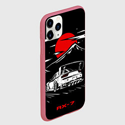 Чехол iPhone 11 Pro матовый Мазда RX - 7 JDM Style, цвет: 3D-малиновый — фото 2
