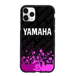 Чехол iPhone 11 Pro матовый Yamaha pro racing: символ сверху, цвет: 3D-черный