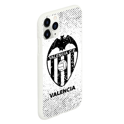 Чехол iPhone 11 Pro матовый Valencia с потертостями на светлом фоне / 3D-Белый – фото 2