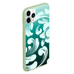Чехол iPhone 11 Pro матовый Гравюра весны, цвет: 3D-салатовый — фото 2
