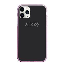 Чехол iPhone 11 Pro матовый Aikko надпись, цвет: 3D-розовый