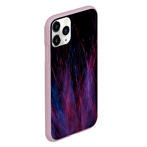 Чехол iPhone 11 Pro матовый Абстрактный мех / 3D-Розовый – фото 2