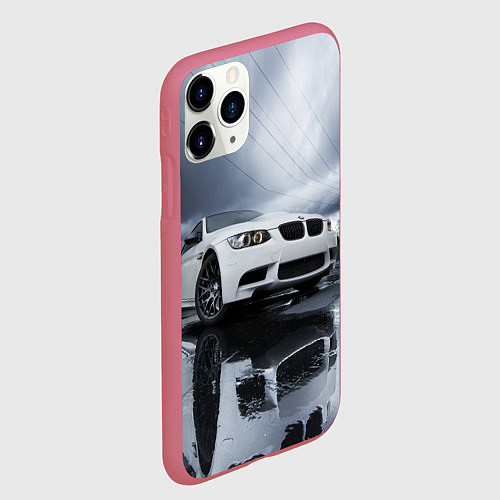 Чехол iPhone 11 Pro матовый Беха классная тачка / 3D-Малиновый – фото 2