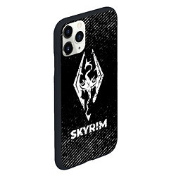Чехол iPhone 11 Pro матовый Skyrim с потертостями на темном фоне, цвет: 3D-черный — фото 2