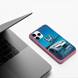 Чехол iPhone 11 Pro матовый Honda concept - Japan, цвет: 3D-малиновый — фото 2
