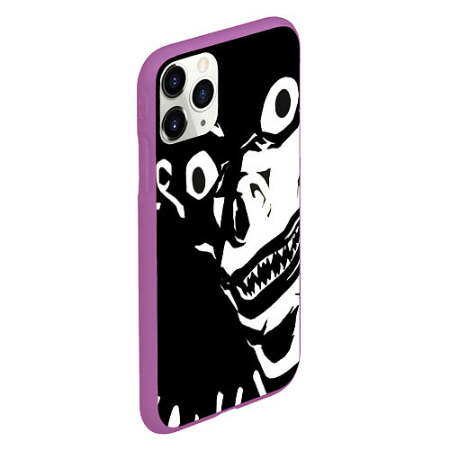 Чехол iPhone 11 Pro матовый Death Note - Рюк / 3D-Фиолетовый – фото 2