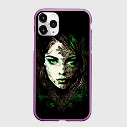 Чехол iPhone 11 Pro матовый Готическая девушка Весна, цвет: 3D-фиолетовый