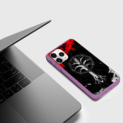 Чехол iPhone 11 Pro матовый Руны девяти миров мирового древа, цвет: 3D-фиолетовый — фото 2
