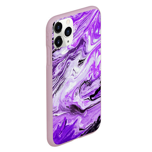 Чехол iPhone 11 Pro матовый Красочная абстракция / 3D-Розовый – фото 2