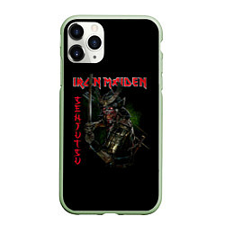 Чехол iPhone 11 Pro матовый Iron Maiden Senjutsu samurai, цвет: 3D-салатовый